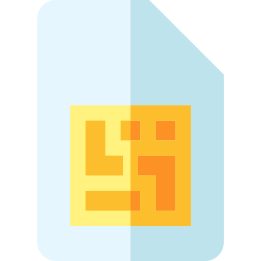 simカード Basic Straight Flat icon