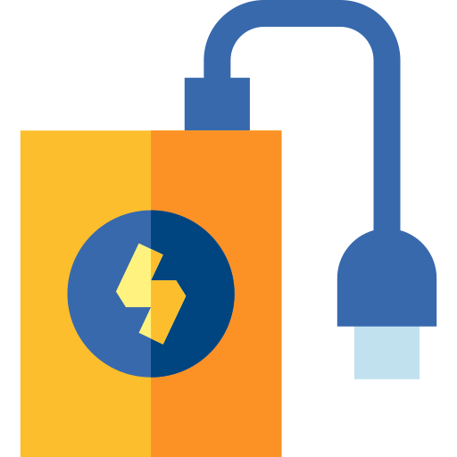 Power bank Basic Straight Flat icon