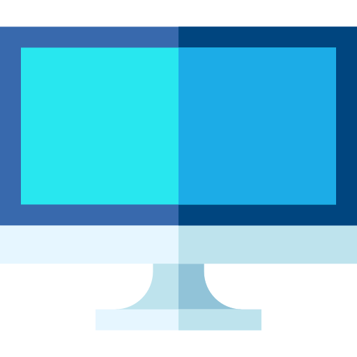 monitor Basic Straight Flat icoon