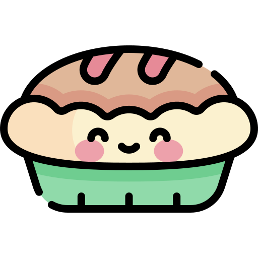 Pie Kawaii Lineal color icon