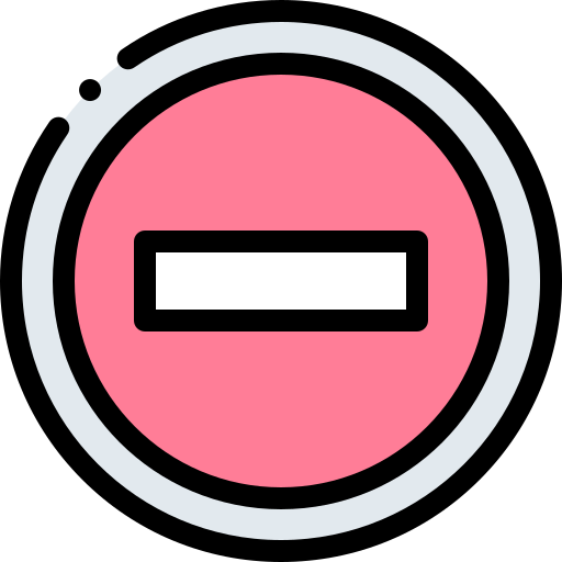 No entry Detailed Rounded Lineal color icon