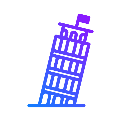 krzywa wieża w pizie Generic Gradient ikona