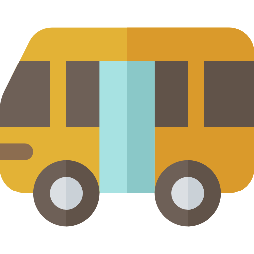 schoolbus Basic Rounded Flat icoon