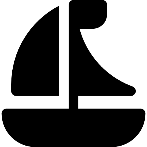 zeilboot Basic Rounded Filled icoon