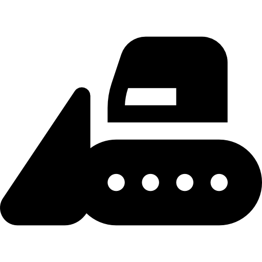 Bulldozer Basic Rounded Filled icon