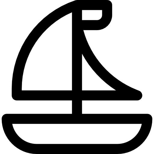 Żaglówka Basic Rounded Lineal ikona