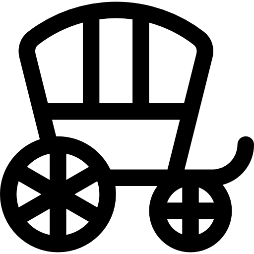 vagón Basic Rounded Lineal icono