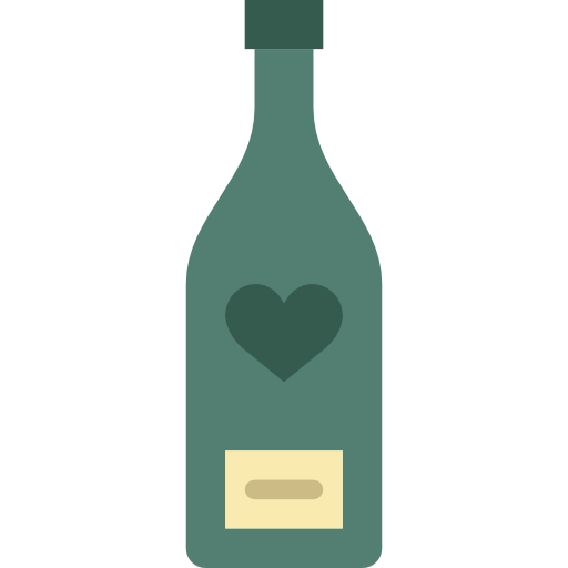 garrafa de vinho Basic Miscellany Flat Ícone