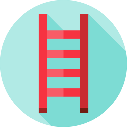 Ladders Flat Circular Flat icon