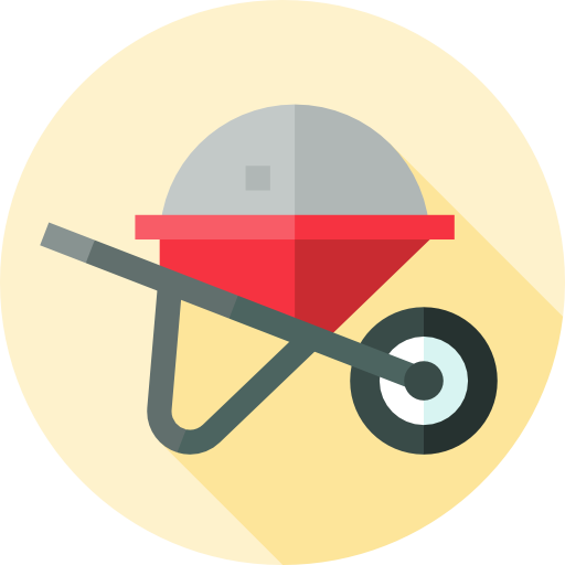 kruiwagen Flat Circular Flat icoon