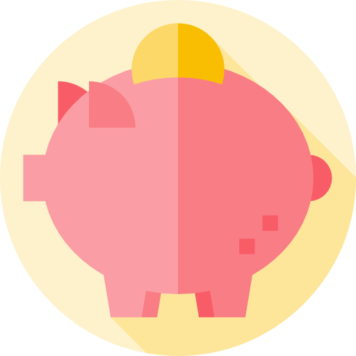 Savings Flat Circular Flat icon