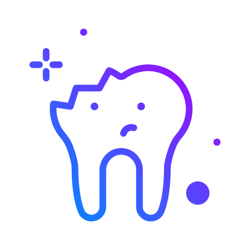 Сломанный зуб Generic Gradient иконка