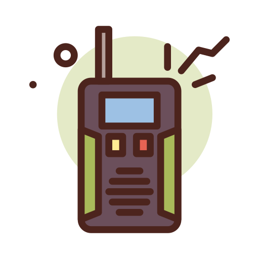 walkie-talkies Darius Dan Lineal Color icoon