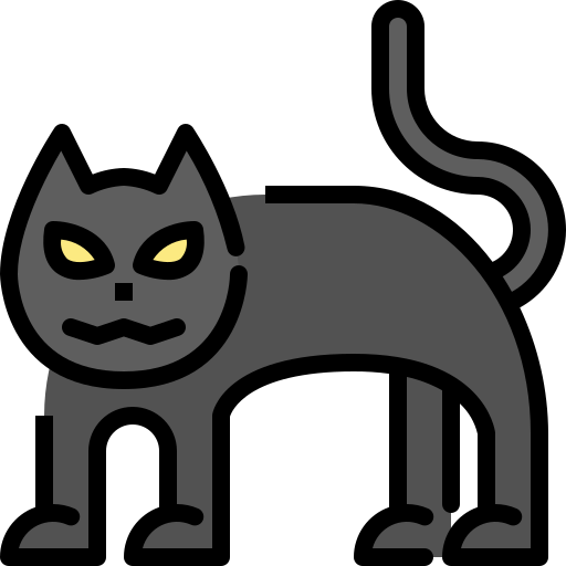 Black cat Generic Outline Color icon