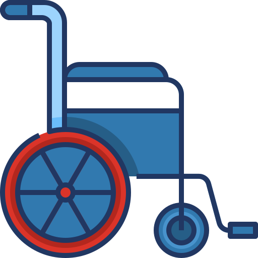 車椅子 Generic Outline Color icon