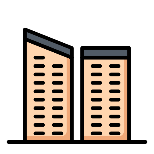 Skyscraper Generic Outline Color icon