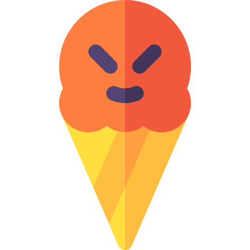 Рожок мороженого Basic Rounded Flat иконка