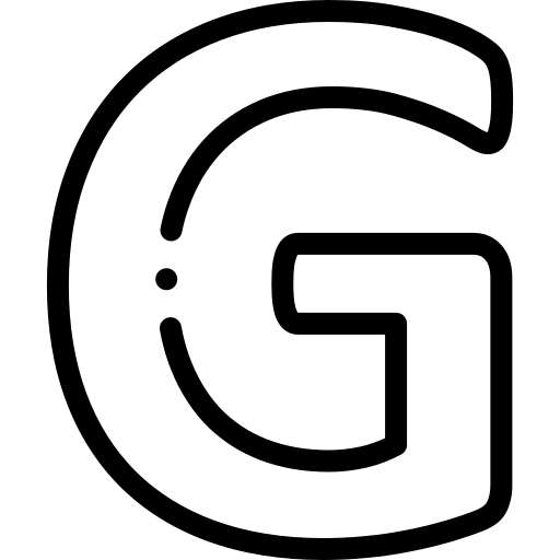 g Detailed Rounded Lineal Ícone