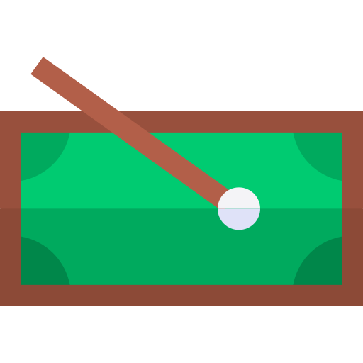 Billiards Basic Straight Flat icon