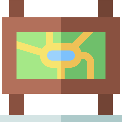 kaart Basic Straight Flat icoon