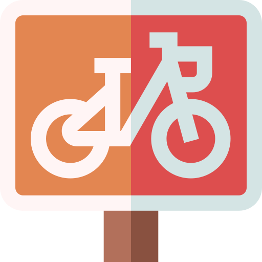 自転車専用車線 Basic Straight Flat icon