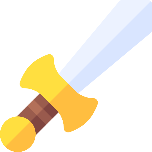 zwaard Basic Rounded Flat icoon