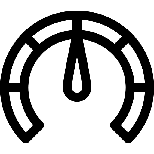 snelheidsmeter Basic Rounded Lineal icoon