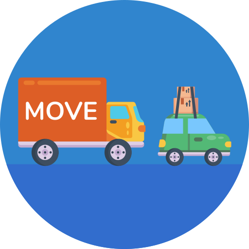 camion de déménagement Generic Circular Icône