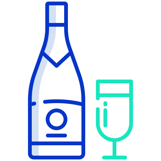 champagne Icongeek26 Outline Colour icoon