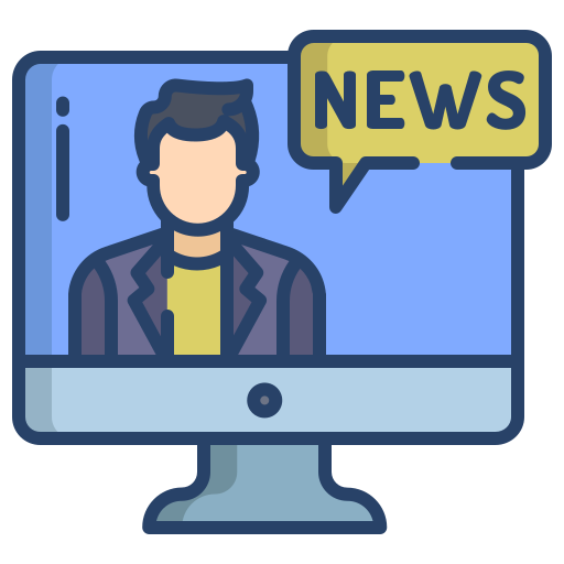 News reporter Icongeek26 Linear Colour icon