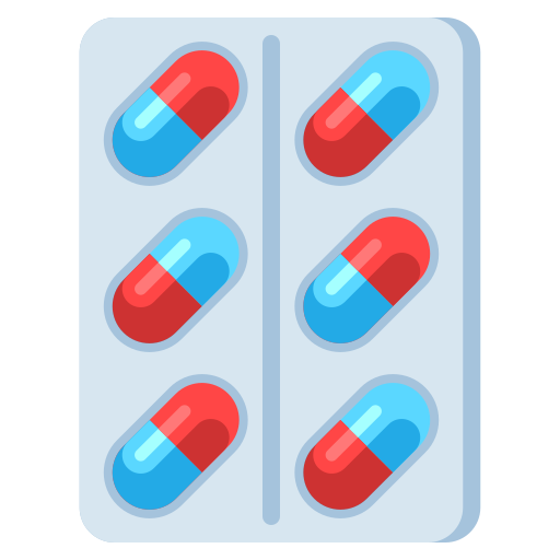paquete de medicamentos Flaticons Flat icono