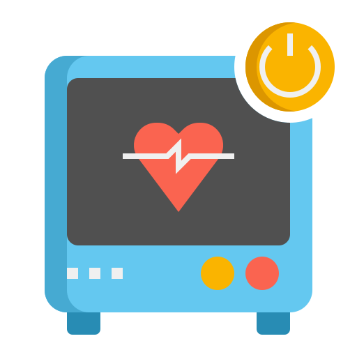 monitorización cardíaca Flaticons Flat icono