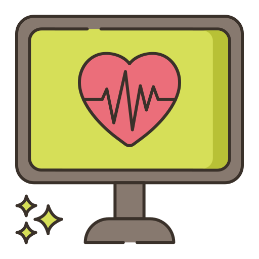 monitoraggio del cuore Flaticons Lineal Color icona