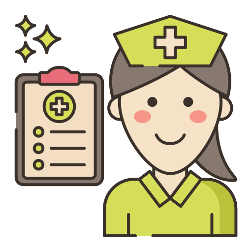 pielęgniarka Flaticons Lineal Color ikona