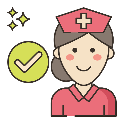 pielęgniarka Flaticons Lineal Color ikona