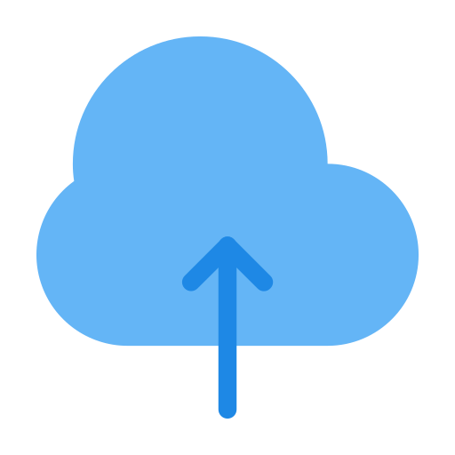 téléchargements dans le cloud Generic Blue Icône