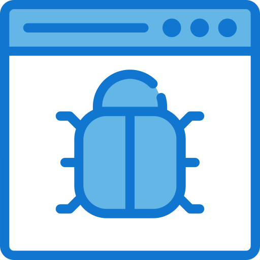 Bug Generic Blue icon