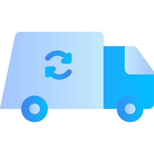 camion de recyclage Generic Flat Gradient Icône
