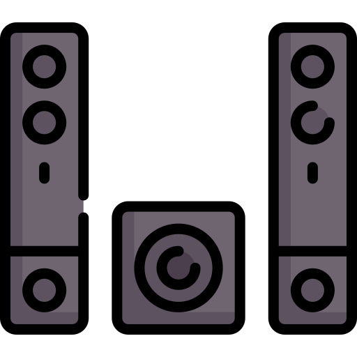 sistema de audio Special Lineal color icono