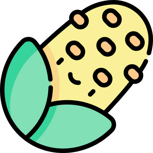 maïs Kawaii Lineal color icoon