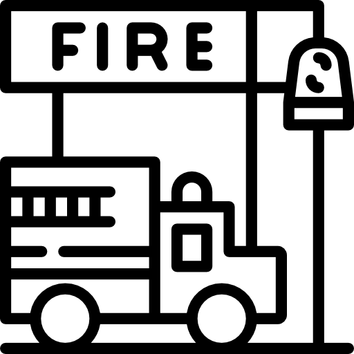 caserma dei pompieri Special Lineal icona