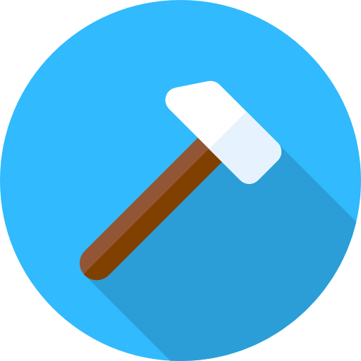 hammer Flat Circular Flat icon