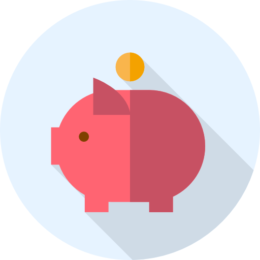Savings Flat Circular Flat icon