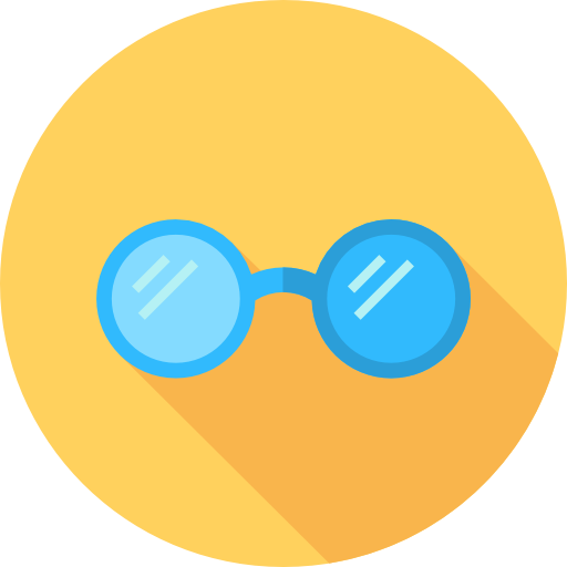 Reading glasses Flat Circular Flat icon