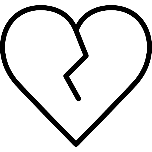 Разбитое сердце Basic Miscellany Lineal иконка