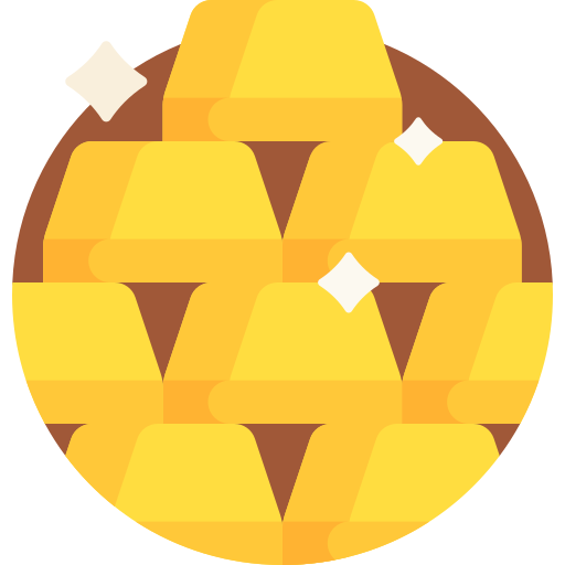 sztabki złota Detailed Flat Circular Flat ikona