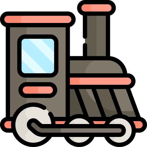 locomotora Kawaii Lineal color icono