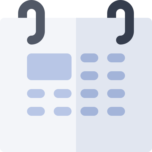 calendario Basic Rounded Flat icono