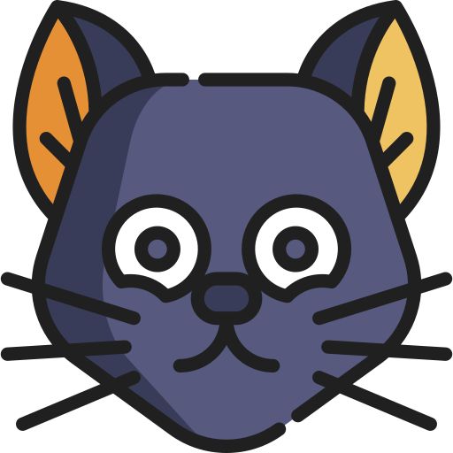 gatto nero Special Lineal color icona