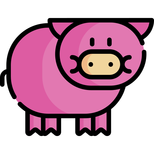 cerdo Special Lineal color icono